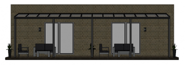 Preview: Überdachung mit VSG 8,76 mm klar, 10 x 2,5 m